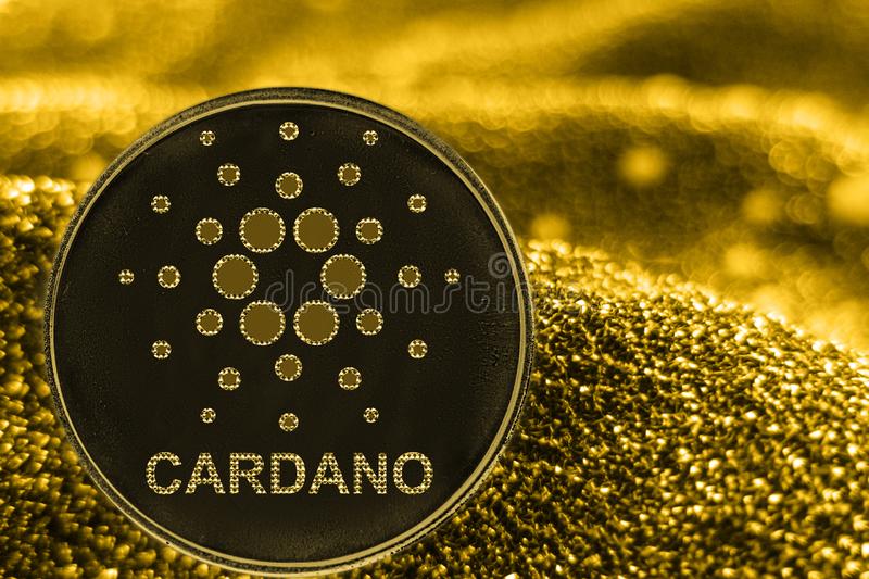 coin cryptocurrency ada cardano golden background coin cryptocurrency cardano gold fabric background ada 144701154