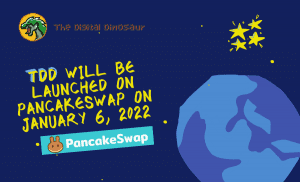 the digital dinosaur tdd launches pancakeswap