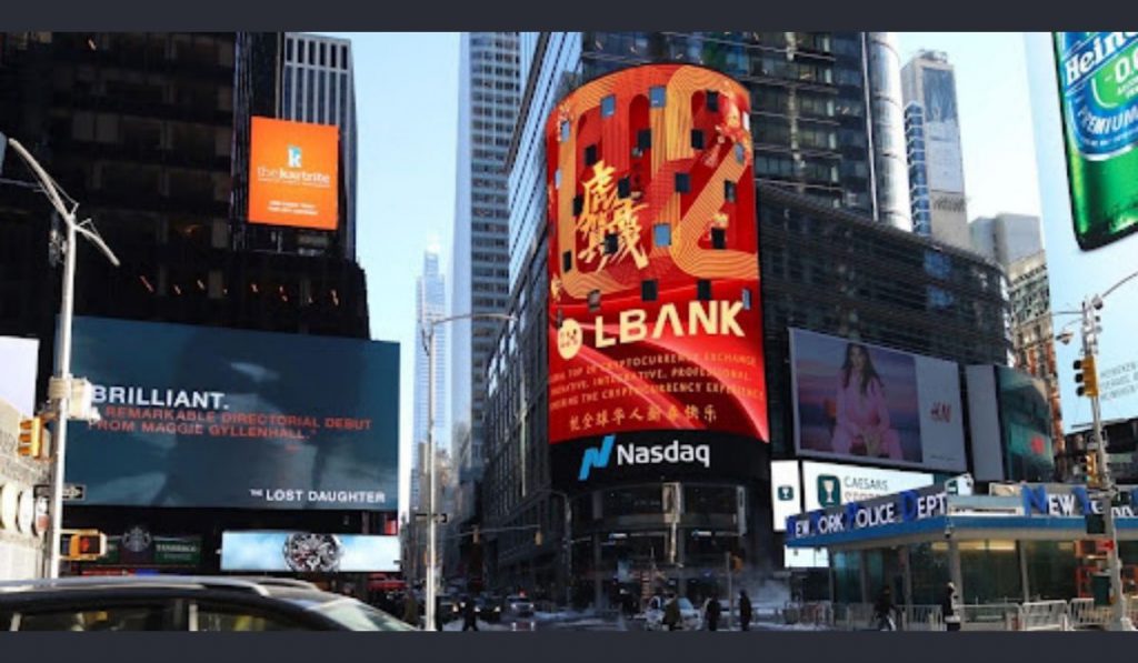 LBank Exchange Wishes Lunar New Year Via Nasdaq Billboard In Times Square New York