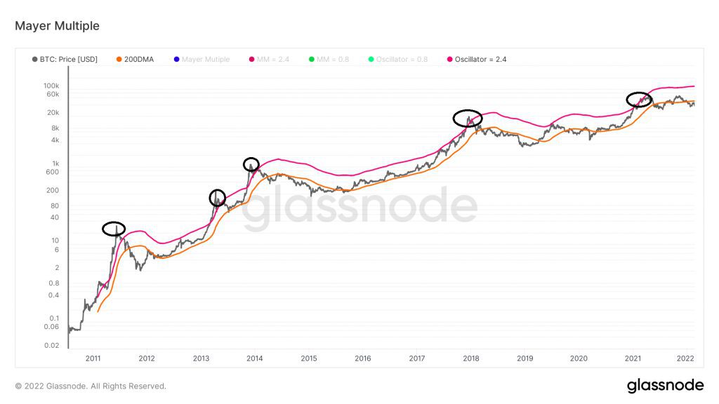 glassnode studio mayer multiple