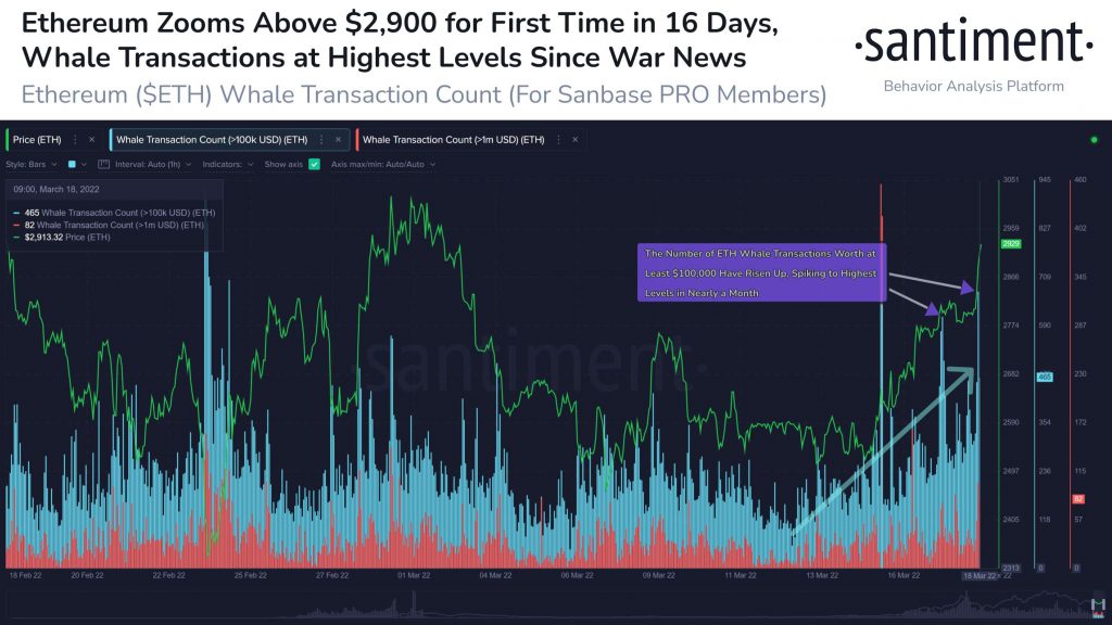 Ethereum ETH Whale Transactions