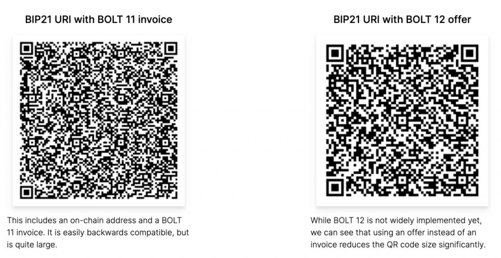 difference between bip 21 bolt 11 invoice and a bolt 12 invoice