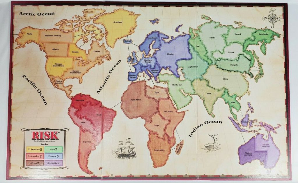 risk game board for bitcoin geopolitics