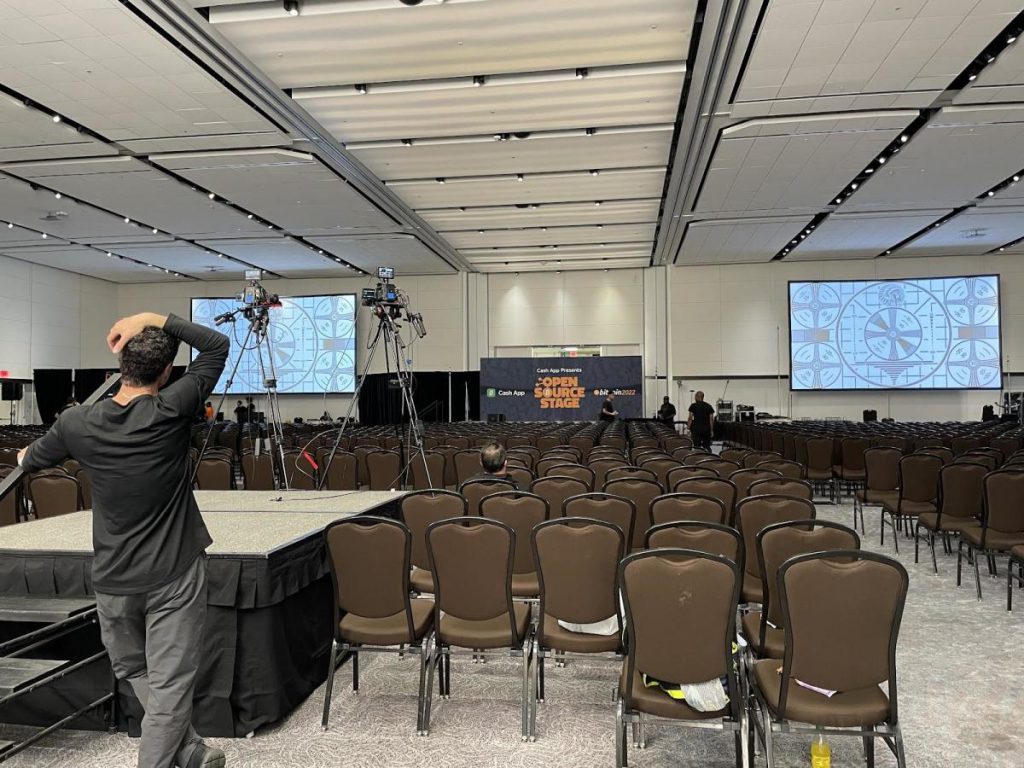 bitcoin 2022 open source stage set up