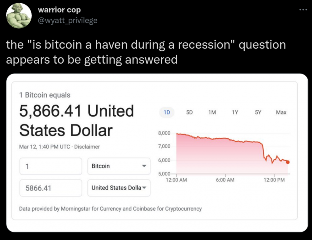 bitcoin having a recession