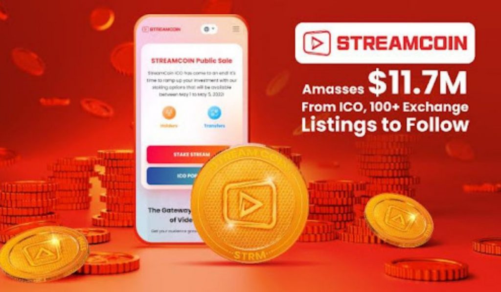 StreamCoin concludes 3 month STRM public sale event with over 11.7M raised exchange listings to follow 1