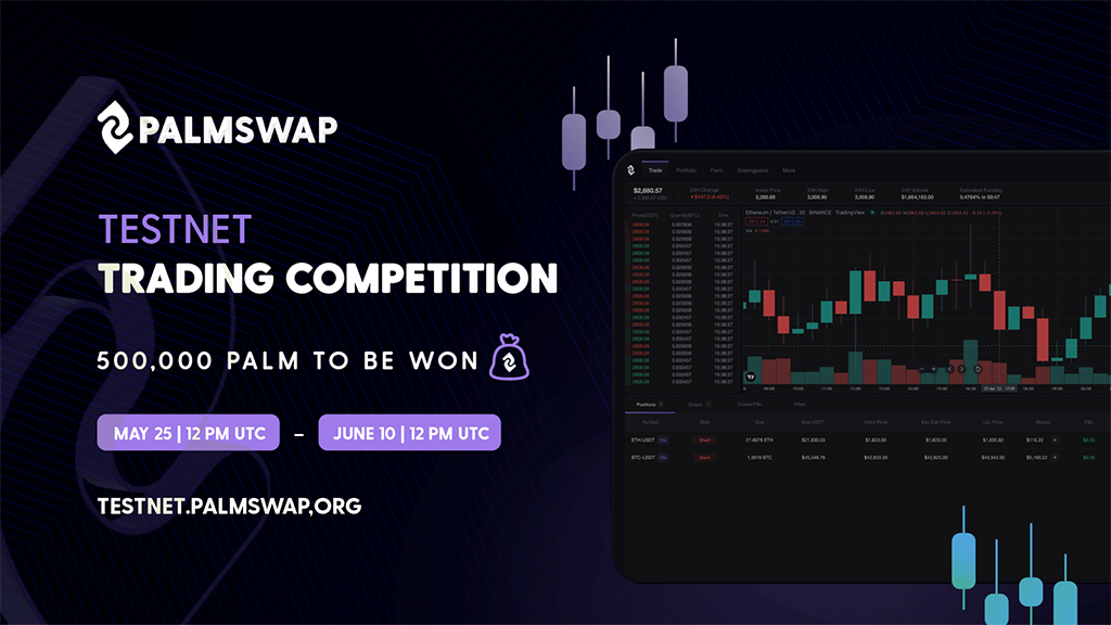 last palmswap trading competition before mainnet launch 500k palm prizes 1