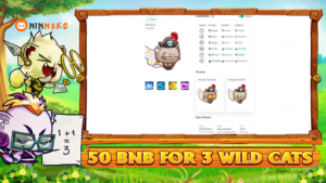 ninneko gamer invests 50 bnb in the p2e nft game 1