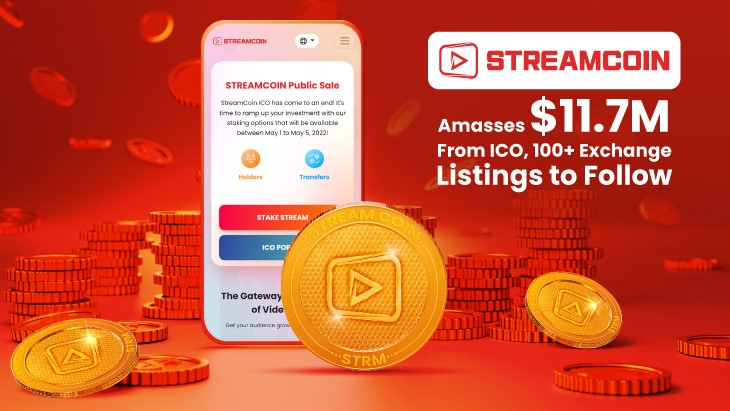 streamcoin targeting 100 exchanges listing