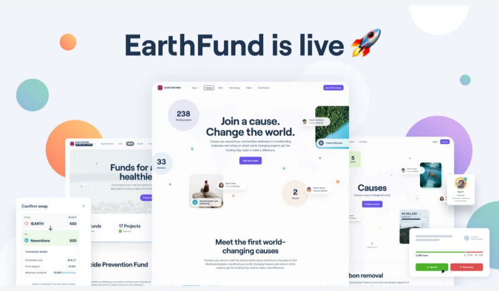 EarthFund Launches Its DAO as a service platform to Ease The Decentralized Donation Processes