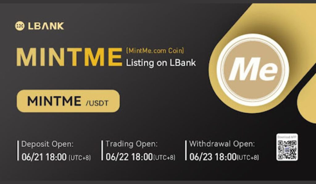 MintMe.com Coin MINTME Listed On LBank Exchange