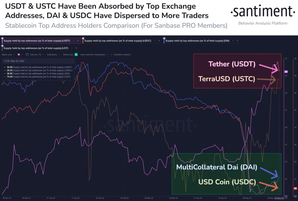 Top Stablecoins Address Holders Comparison