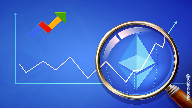 ethereum second highest search volume in a year 2