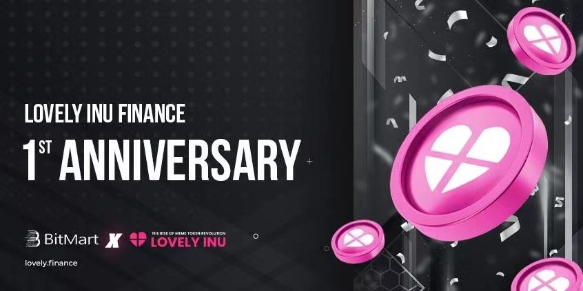 lovely inu listing the one year anniversary to celebrate on bitmart