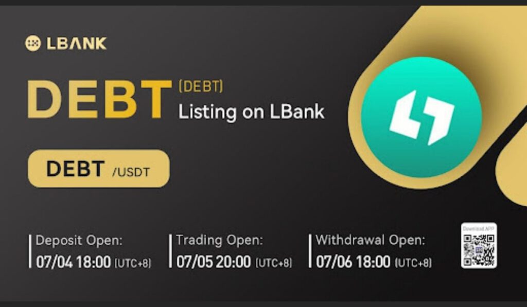 DEBT Token Listed For Trading On LBank Crypto Exchange 1