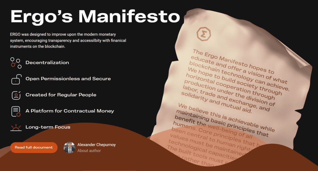 Ergo Price Prediction: What’s in Store for ERG Investors? 3 Ergo Price Prediction Ergos Manifesto 2
