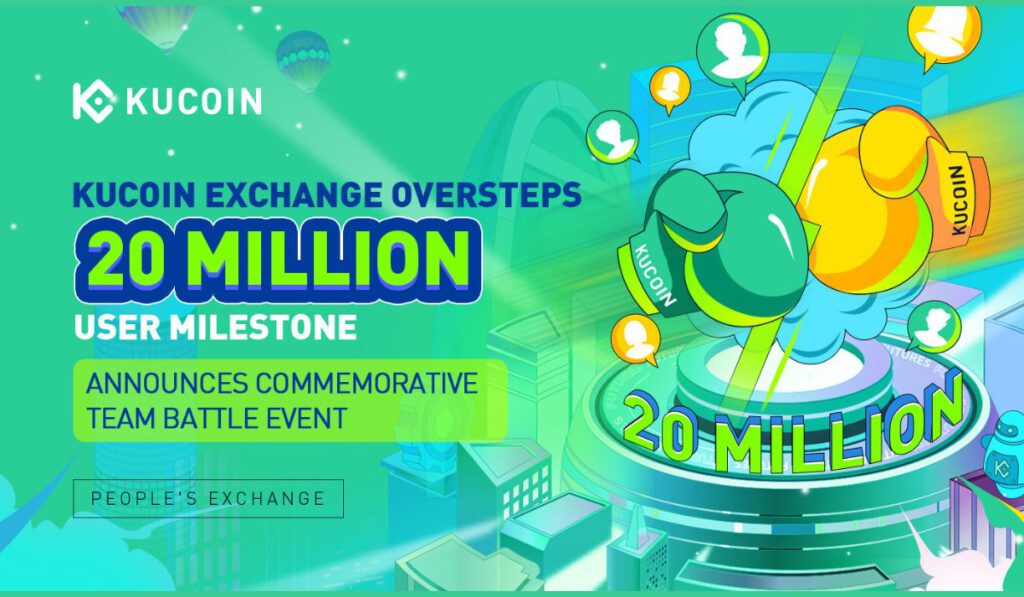 KuCoin Hits 20 Million Users And Announces Team Battle Event With 1M in Prizes