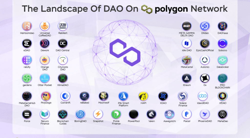 Polygon Quarterly Report 10 Polygon Q2 2022 Report Fig12. The Landscape Of Dao On Polygon Network