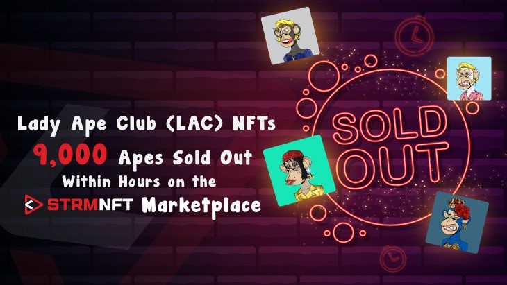 lady ape club nft sold out on strmnft marketplace