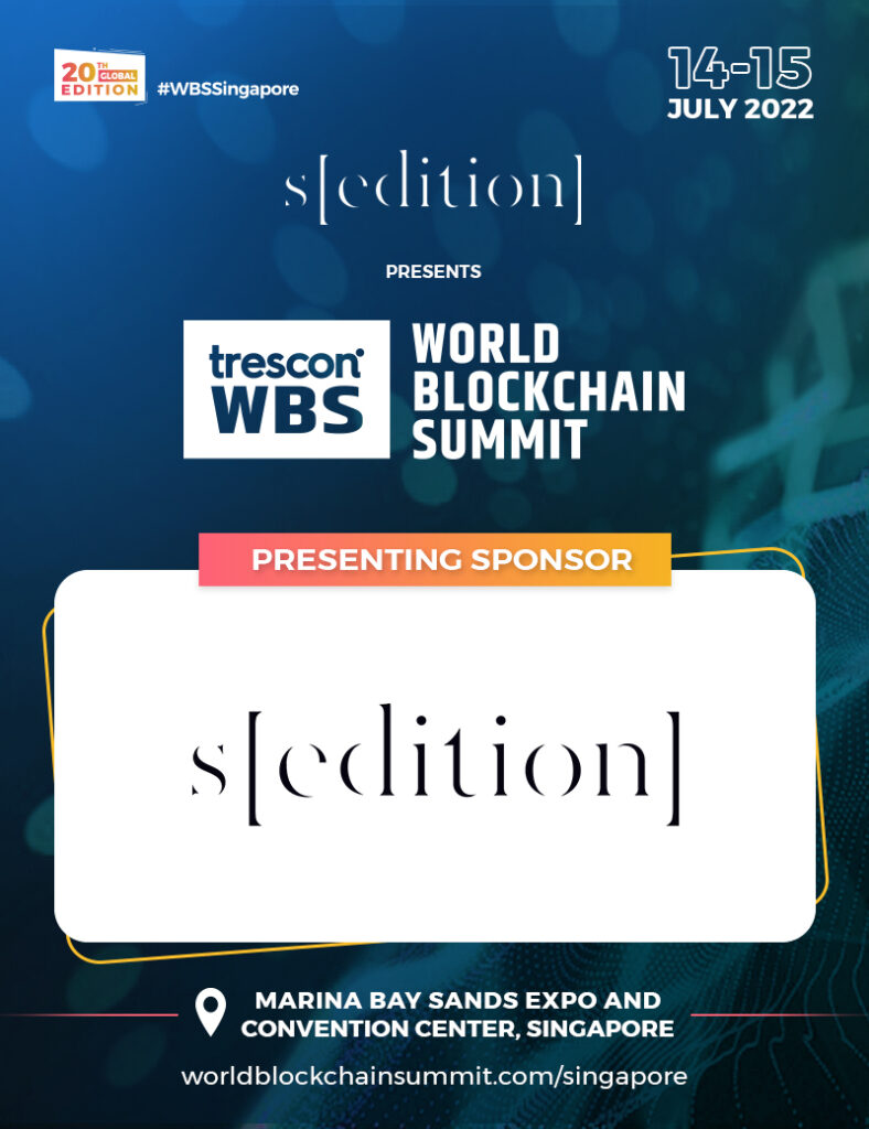 sedition joins world blockchain summit in singapore as presenting sponsor