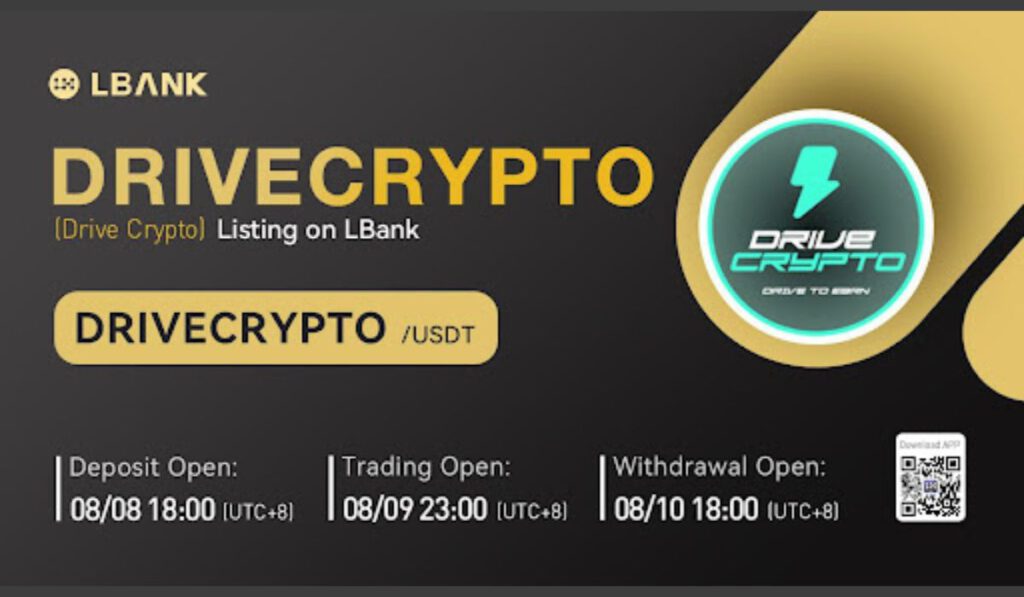 LBank Exchange Lists Drive Crypto DRIVECRYPTO Token 1