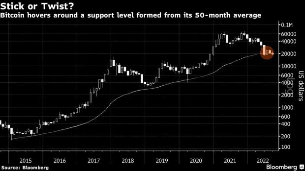 Bitcoin BTC 50 month average