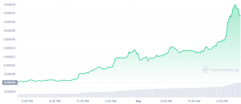 LUNC 1D graph coinmarketcap 1