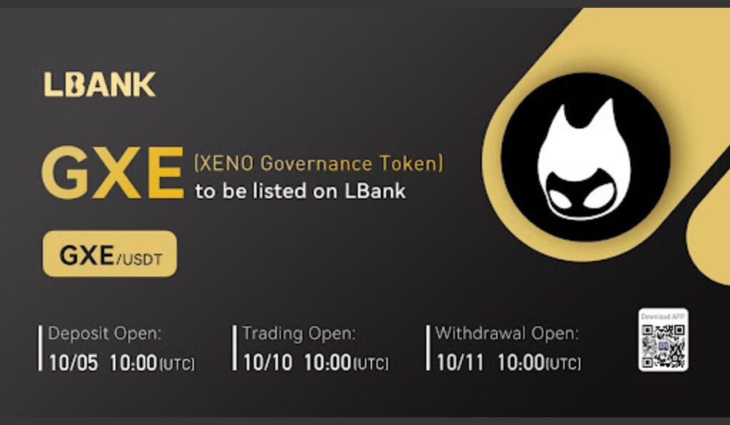 LBank Exchange Announces Official Listing of XENO Governance Token GXE 1