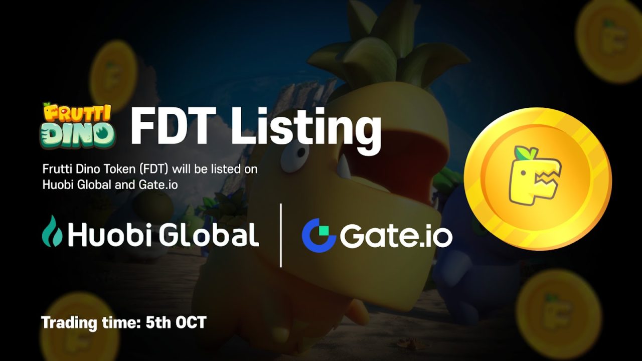 Frutti Dino’s FDT Token to Be Listed on Huobi Global and Gate․io 2 unnamed 1280x720 1