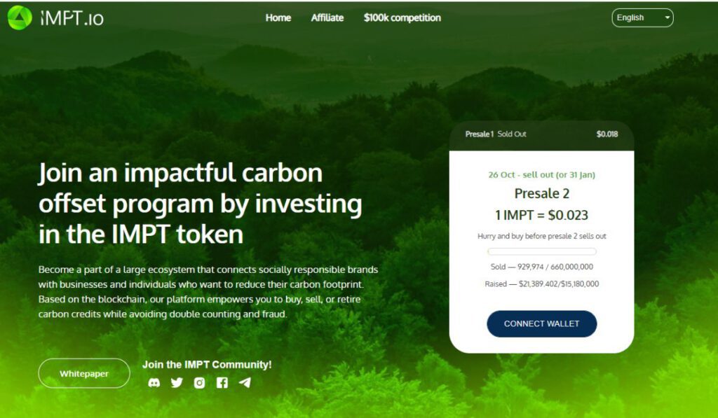 Get the Chance to Win 100k with Revolutionary Green Crypto Project IMPT