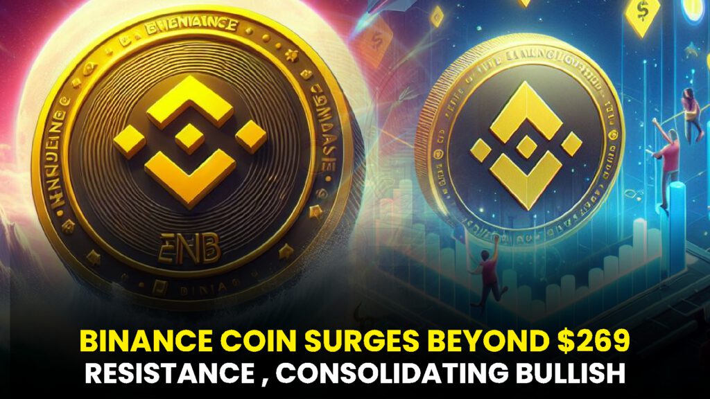 BINANCE COIN SURGES BEYOND 269