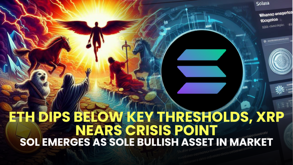 ETH Dips Below Key Thresholds, XRP Nears Crisis Point, SOL Emerges as Sole Bullish Asset in Market