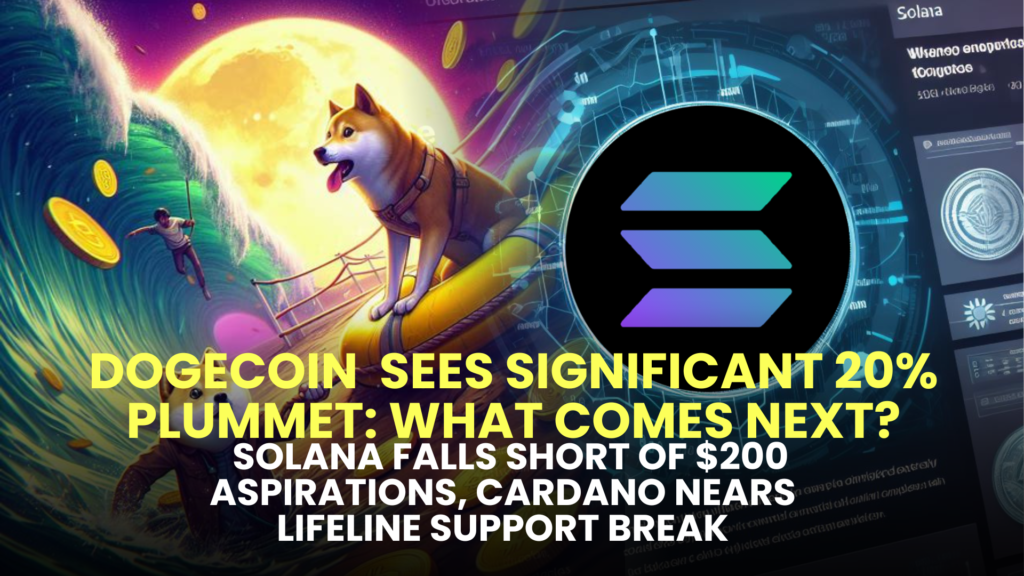 Dogecoin (DOGE) Sees Significant 20% Plummet: What Comes Next? Solana (SOL) Falls Short of $200 Aspirations, Cardano (ADA) Nears Lifeline Support Break.