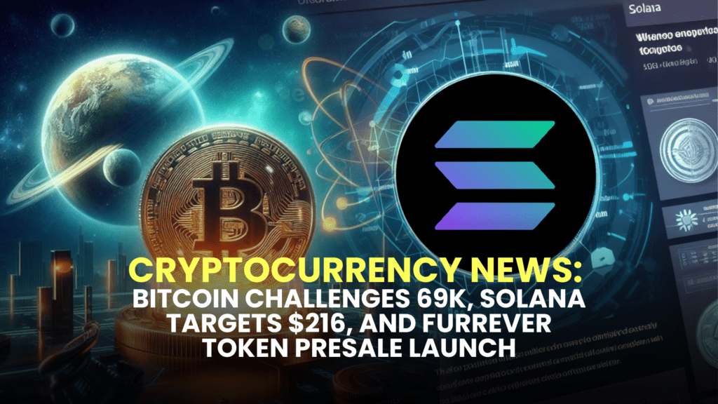 Cryptocurrency News: Bitcoin (BTC) Challenges 69k, Solana (SOL) Targets $216, and Furrever Token (FURR) Presale Launch