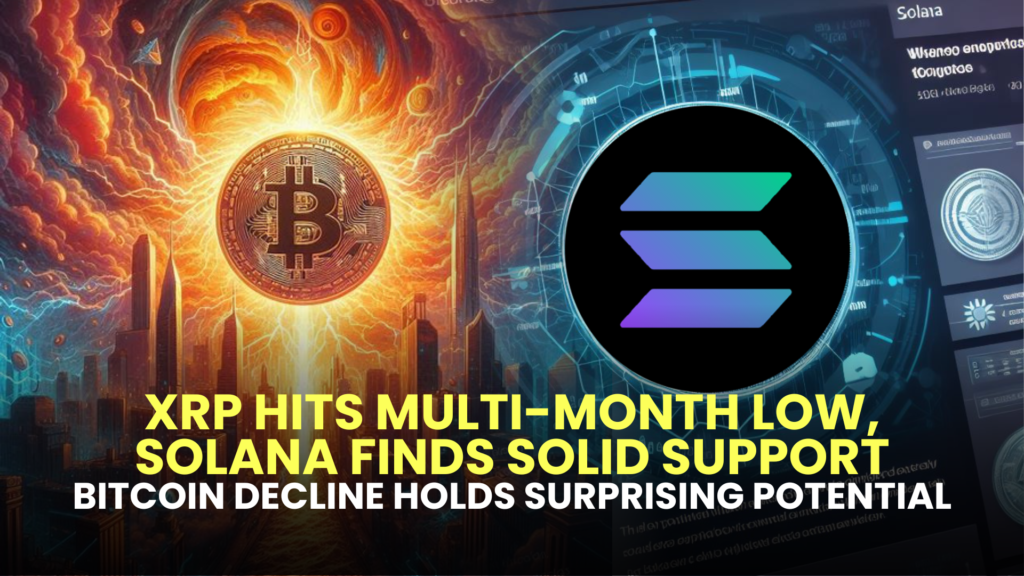 XRP Hits Multi-Month Low, Solana (SOL) Finds Solid Support, Bitcoin (BTC) Decline Holds Surprising Potential