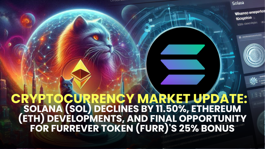 Cryptocurrency Market Update: Solana (SOL) Declines by 11.50%, Ethereum (ETH) Developments, and Final Opportunity for Furrever Token (FURR)'s 25% Bonus