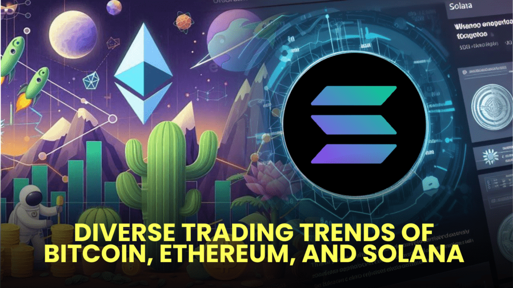 Diverse Trading Trends of Bitcoin, Ethereum, and Solana