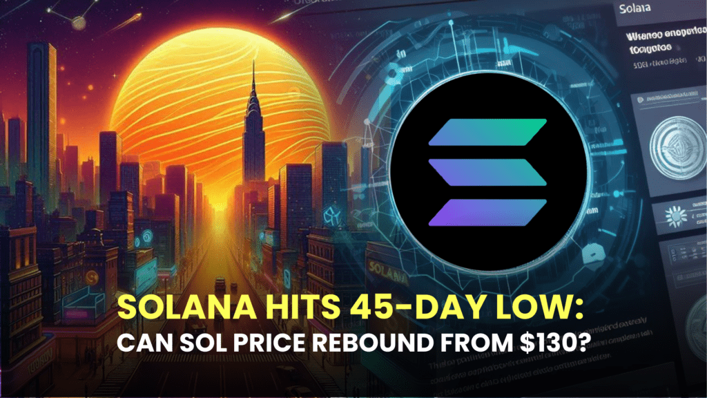 Solana Hits 45-Day Low: Can SOL Price Rebound from $130? 2 Solana Hits 45 Day Low