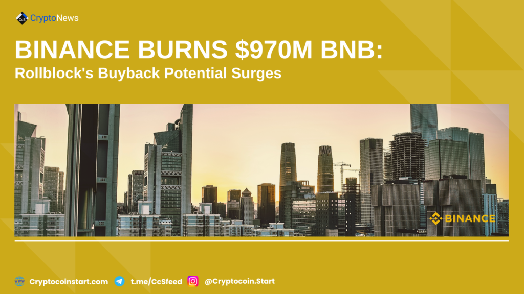 Binance Burns $970M BNB: Rollblock's Buyback Potential Surges