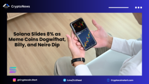 Solana Slides 8% as Meme Coins Dogwifhat, Billy, and Neiro Dip