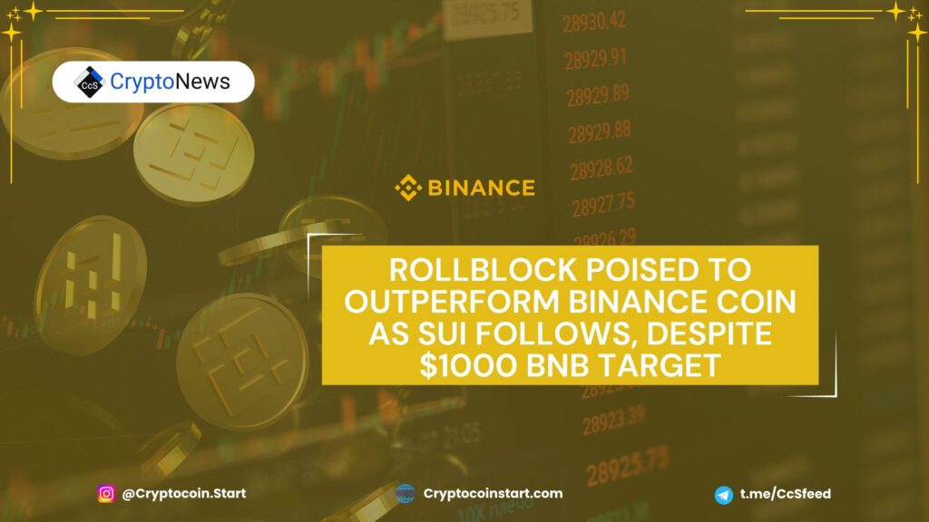 Rollblock Poised to Outperform Binance Coin as SUI Follows, Despite $1000 BNB Target