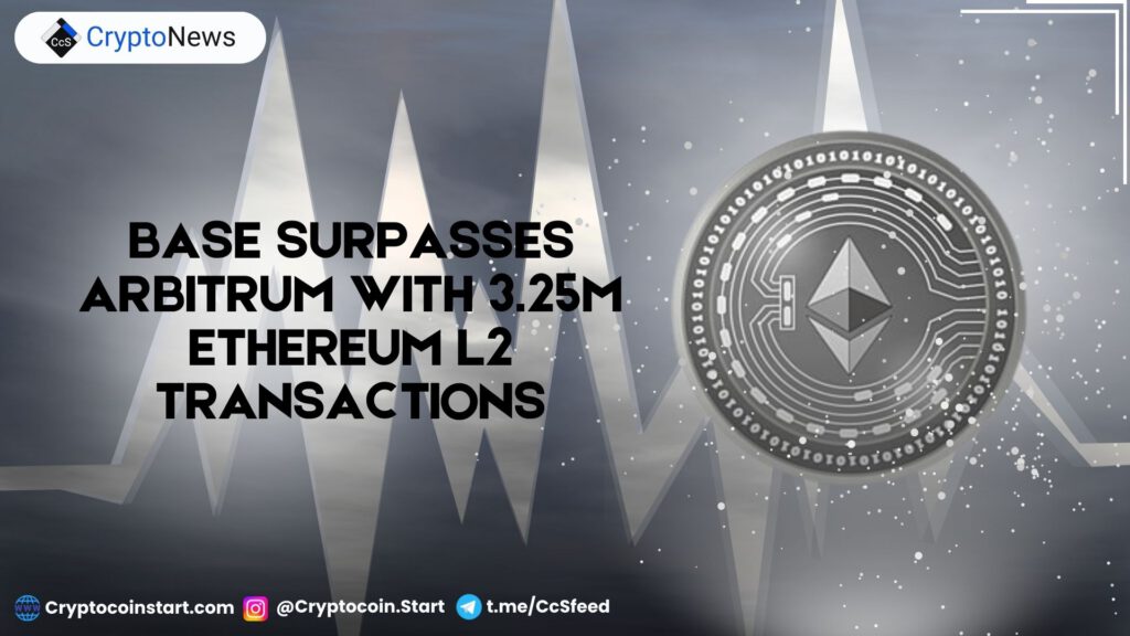 Base Surpasses Arbitrum with 3.25M Ethereum L2 Transactions