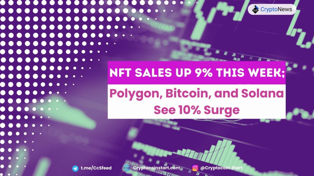 NFT Sales Up 9% This Week; Polygon, Bitcoin, and Solana See 10% Surge