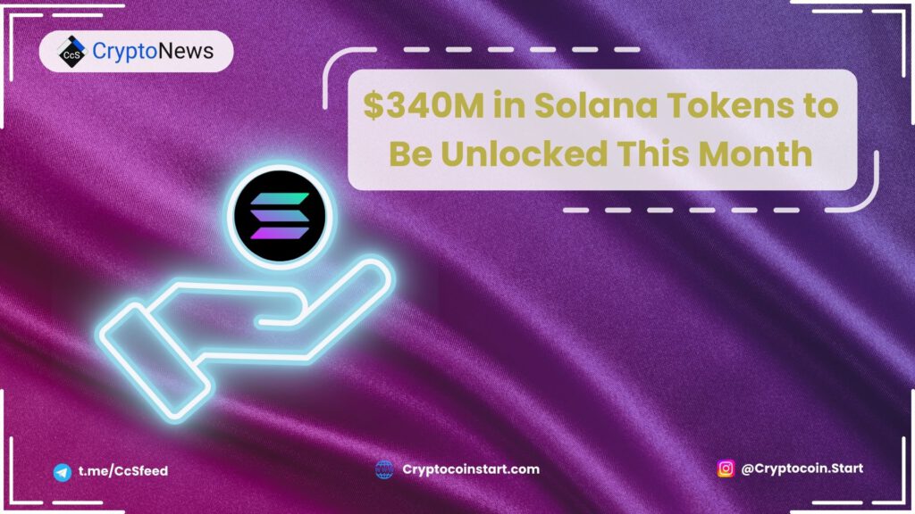 $340M in Solana Tokens to Be Unlocked This Month