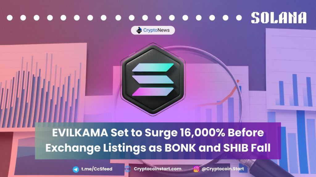 EVILKAMA Set to Surge 16,000% Before Exchange Listings as BONK and SHIB Fall