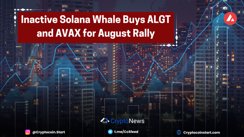 Inactive Solana Whale Buys ALGT and AVAX for August Rally