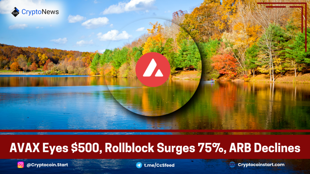 AVAX Eyes $500, Rollblock Surges 75%, ARB Declines 2 avax 6