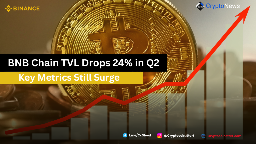 BNB Chain TVL Drops 24% in Q2, Key Metrics Still Surge