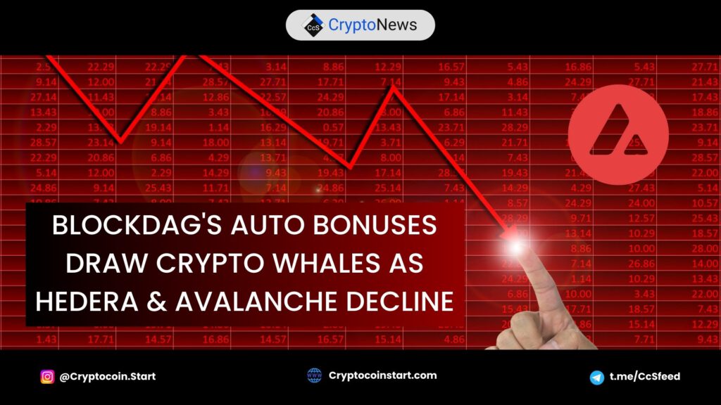 BlockDAG's Auto Bonuses Draw Crypto Whales as Hedera & Avalanche Decline