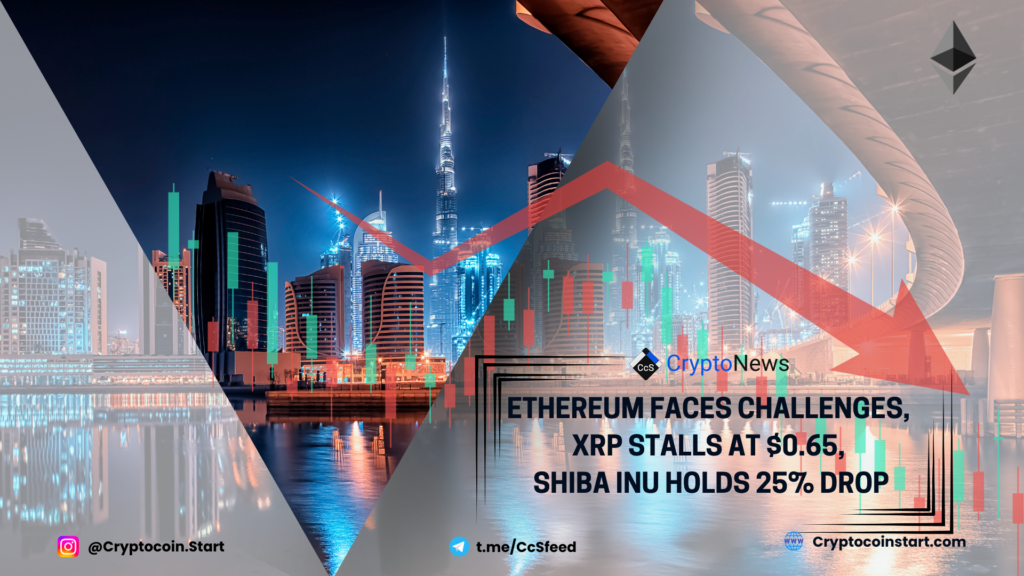 Ethereum Faces Challenges, XRP Stalls at $0.65, Shiba Inu Holds 25% Drop